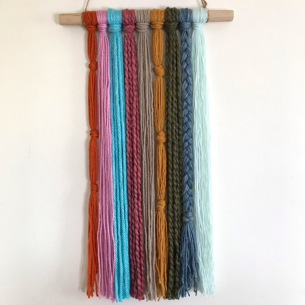 Spring Cottage 21” Yarn Wall Hanging Tapestry